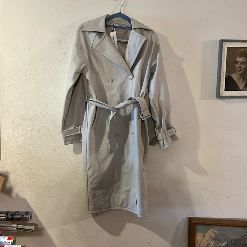 NWT tan trench coat size XS